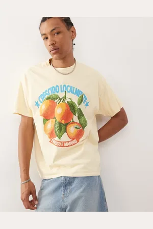 Reclaimed Camiseta pastel extragrande con estampado de limones de