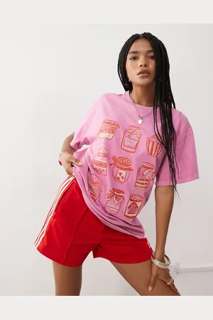 Reclaimed Camiseta extragrande con estampado de tarros de mermelada de