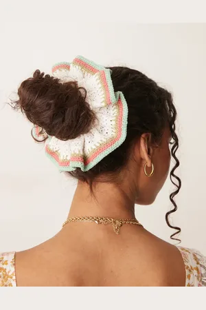 Accessorize Coletero abullonado multicolor con ribetes de croché de