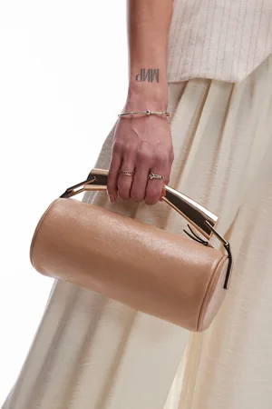 Topshop Bolso de mano circular con asa de metal Gabi de -Neutro