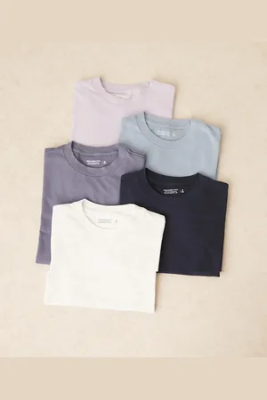 Abercrombie & Fitch Pack de 5 camisetas de varios colores básicas de