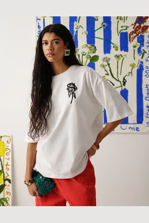 Topshop Camiseta blanca con estampado gráfico en la espalda Bradley.B de