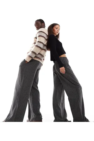 Reclaimed Pantalones a rayas unisex de
