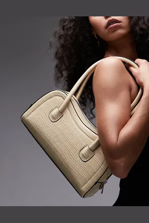 Topshop Bolso de hombro amarillo pastel estructurado Simba de