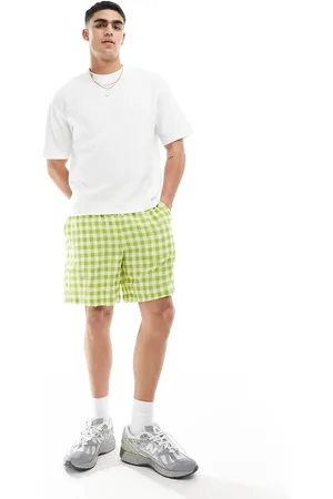 ASOS Pantalones cortos a cuadros vichy verdes de