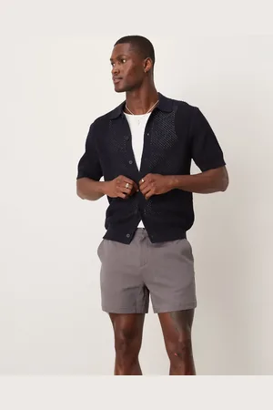 ASOS Pantalones muy cortos grises de tejido texturizado de