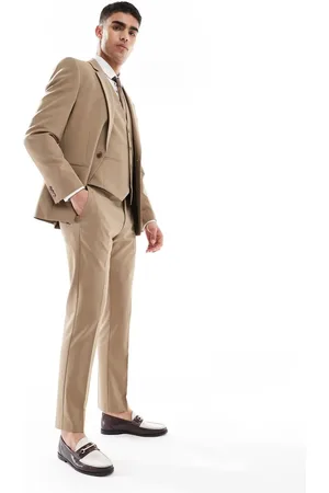 ASOS Pantalones de traje color de corte slim de -Neutro