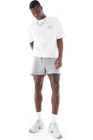 ASOS Pantalones muy cortos gris jaspeado de