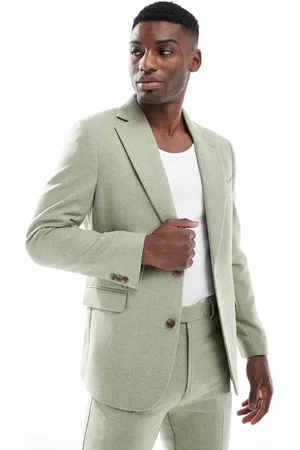 ASOS Chaqueta de traje de corte slim de mezcla de lana de