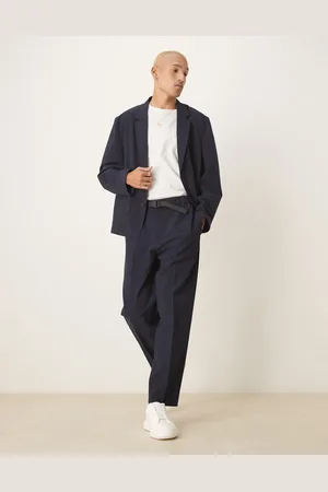 ASOS Pantalones de traje de corte tapered extragrande de sirsaca de