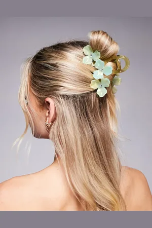 Kaiia Pinza para el cabello extragrande con diseño de flores de