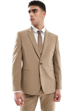 ASOS Chaqueta de traje color de corte slim de -Neutro