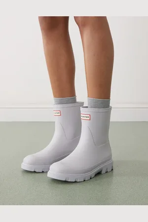 Hunter Botas de agua bajas azul claro Downpour de