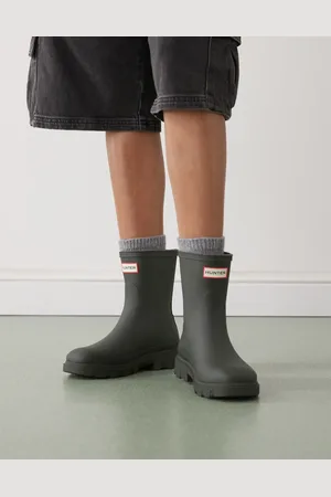 Hunter Botas de agua bajas oliva oscuro Downpour de