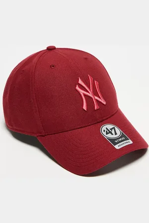 47 Brand Gorra de béisbol burdeos con diseño de los NY Yankees en el mismo tono Clean Up de