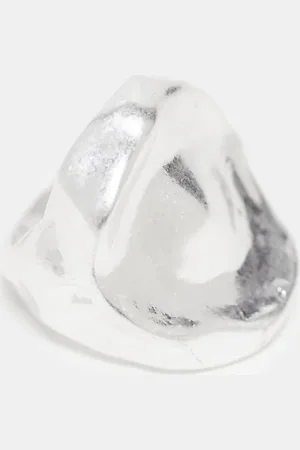 ASOS Anillo extragrande con diseño efecto fundido de