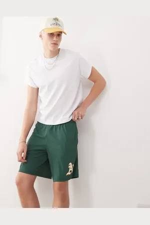 47 Brand Pantalones cortos verdes con estampado del logo de los Oakland Athletics de