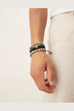ASOS Pack de 4 pulseras de varios colores de cordón y cuentas de