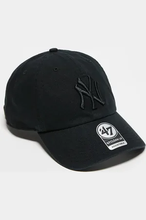 47 Brand Gorra de béisbol negra con diseño de los NY Yankees en el mismo tono Clean Up de