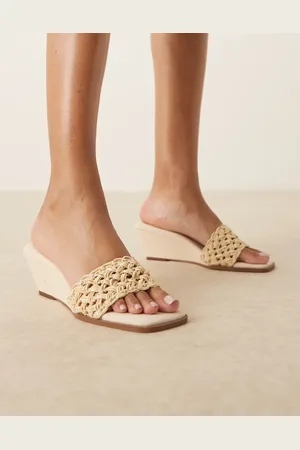 ASOS Mules color de cuña con diseño entretejido Twix de -Neutro