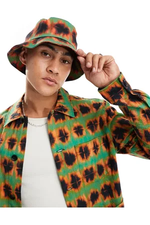 Paul Smith Sombrero de pescador verde con estampado estilo shibori de (parte de un conjunto)