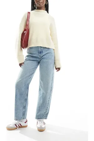 ASOS Vaqueros de pernera barrel con cintura entallada de