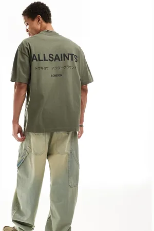 AllSaints Camiseta caqui extragrande Underground exclusiva en ASOS de -Verde