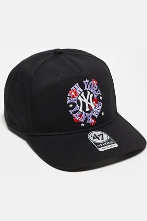 47 Brand Gorra negra con bordado en contraste de los NY Yankees Clean Up de