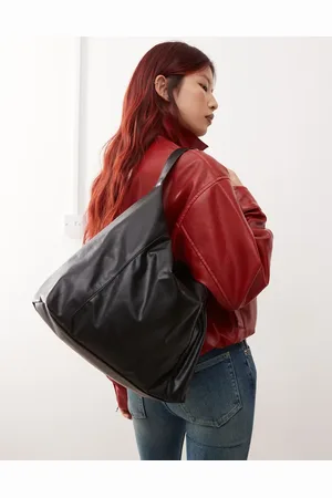 Weekday Bolso tote de hombro flexible de cuero sintético de