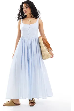 ASOS Vestido veraniego midi de estilo campestre de voile de