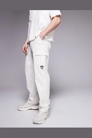 Sixth June Pantalones cargo color utilitarios con detalle de herraje de -Blanco