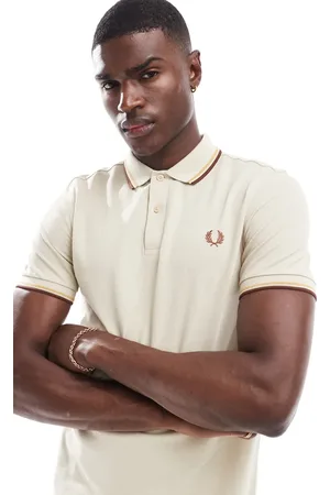Fred Perry Polo con ribetes dobles de - neutro