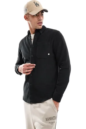 Farah Camisa lavado de manga larga de pana Spencer de