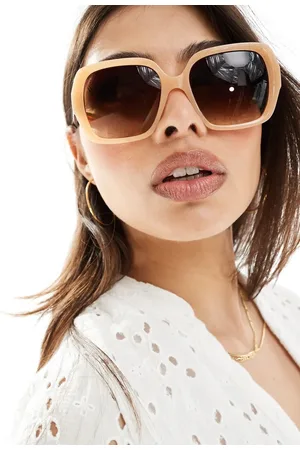 Pieces® Gafas de sol cuadradas con detalle de patillas marrones efecto carey de - neutro