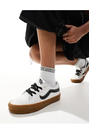 Vans Zapatillas de deporte grises y negras con suela de goma Sk8-Low de