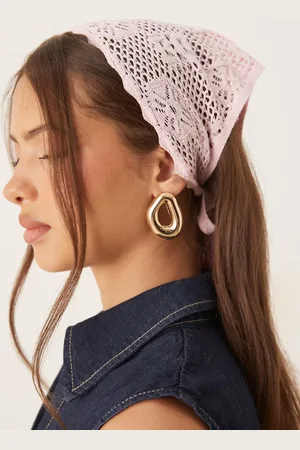 ASOS Pañuelo para la cabeza rosa multiposición de croché calado de