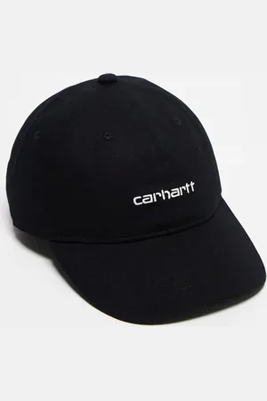Carhartt Gorra negra con texto de