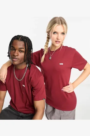Vans Camiseta unisex con logo en el lado izquierdo del pecho de -Morado