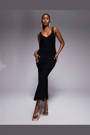 River Island Vestido con detalle de hebilla de