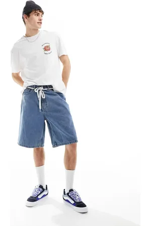 Vans Pantalones cortos vaqueros azules holgados con lavado medio Check-5 de