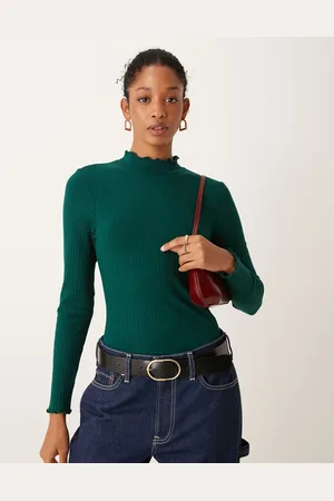 JDY Top de manga larga con cuello alto de