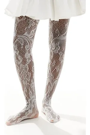 ASOS Medias blancas de encaje de