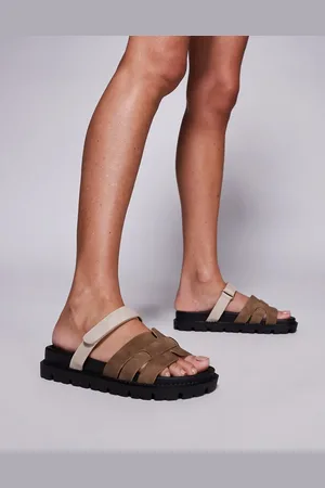 Simmi London Sandalias verde estilo mules con diseño de tiras Adelle de SIMMI London