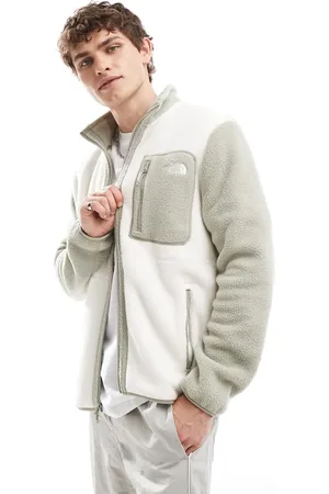 The North Face Polar blanco hueso con diseño color block y cremallera Yumiori de