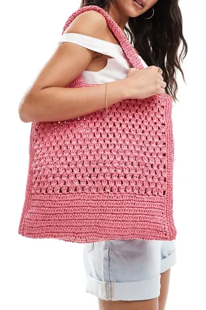 MANGO Bolso tote de croché de