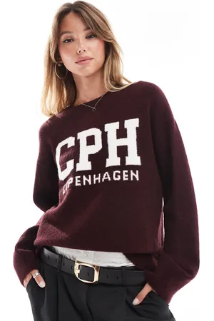 New Look Jersey con texto "Copenhagen" de -Rojo