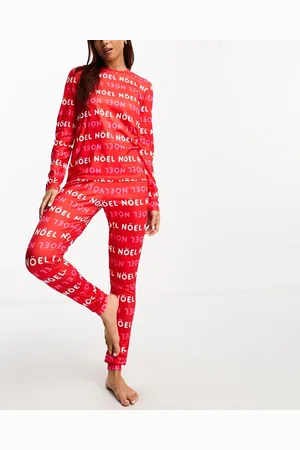 Loungeable Pijama navideño con estampado "Noel" de