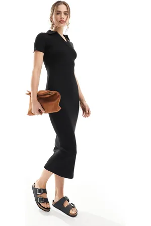 ASOS Vestido midi estilo polo de