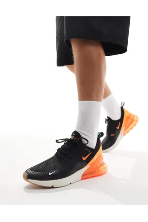 Nike Zapatillas de deporte negras, naranjas y blancas Air Max 270 de