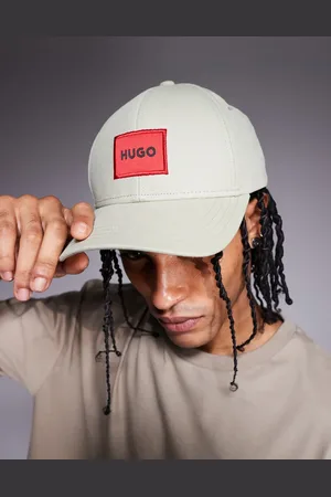 HUGO BOSS Gorra de béisbol con etiqueta del logo de algodón para hombre de
